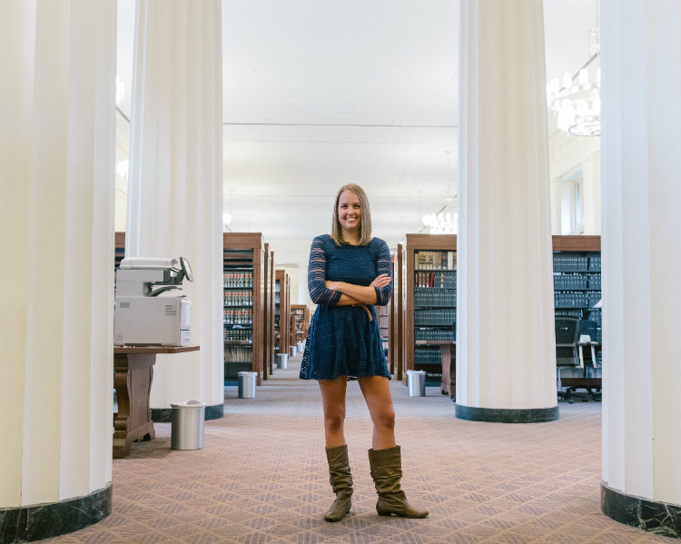Becca Johnson ’14 studies at Harvard Law School.